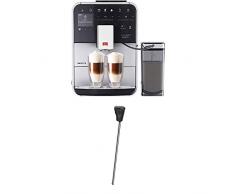Melitta Caffeo Barista TS Smart F850-101 Kaffeevollautomat mit Milchbehälter | Smartphone-Steuerung mit Connect App | One Touch Funktion Silber + Milchlanze für Kaffeevollautomaten, Edelstahl, Schwarz