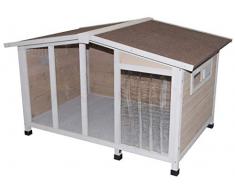 Kerbl 81334 Hundehütte Overview mit Glasfront, 134 x 92 x 82 cm