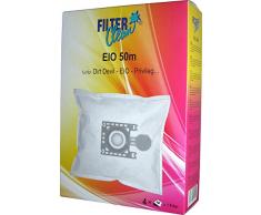 FilterClean EIO 50m Staubsaugerbeutel, Spezial Filtervlies, Weiß