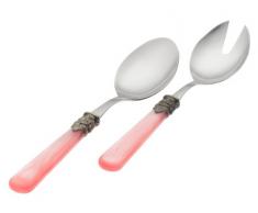 Rosanna Napoleon Salatzange mit Perlglanzeffekt, Rosa, 2-teiliges Set