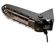 Mo-El Infrarot Heizstrahler Lucciola IP65, Schwarz, 1200 Watt
