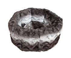 Rosewood 04379 Kuschelbett für Hunde, weich, Länge 38 cm, grau/cremeweiß