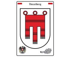 Schatzmix Blechschild Vorarlberg Wappen Metallschild Wanddeko 20x30 cm tin Sign