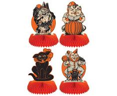 Beistle 00433 Vintage Halloween Tafelaufsatz 4-teilig, 22,9 cm, mehrfarbig