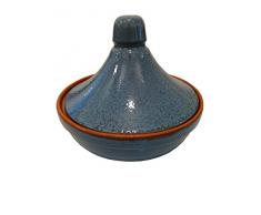 Coli Maioliche e Terrecotte dal 1650 - Tajine, Inhalt 1,5 l, Durchmesser 25 cm, blau antik