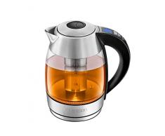 Chefman Electric Kettle w/Temperature Control, 5 Presets, Colored LED Indicator Lights, 360° Swivel Base, BPA Free, Removable Tea Infuser Included, 1500 Watts & 120 Volts, Stainless Steel, 1.8 Liters