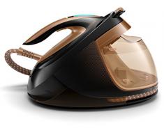 Philips GC9682/80 Dampfbügelstation Perfect Care Elite Plus (2700 W, Optimal TEMP, 8,0 bar Dampfdruck, 600 g/Min Dampfstoß, DynamiQ-Sensor, Version DE) kupfer/schwarz