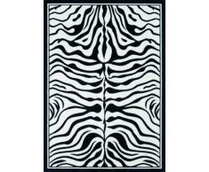 Lalee 347077960 Moderner Designer Teppich / Muster : Zebra Fell Optik / Schwarz Weiss / Grösse: 120 x 170 cm