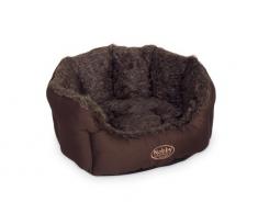 Nobby Komfortbett oval Dacio, Dunkelbraun, 86 x 70 x 24 cm