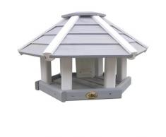 Habau 2518 Vogelhaus Ottawa mit Silo und Ständer, grau/weiß