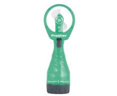 Macom Enjoy & Relax 999 Fresher, Mini Ventilator tragbar mit Sprühfunktion, batteriebetrieben. Farben: Grün, Blau, Orange, Fuchsia