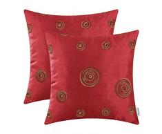 Kissenbezüge, Kissenhülle CaliTime 2 Stück Kissen Werfen Kissen Abdeckungen F?lle Schutz Muscheln zum Couch Sofa Schlafzimmer Zuhause Weihnachten Dekor (45cm x 45cm)