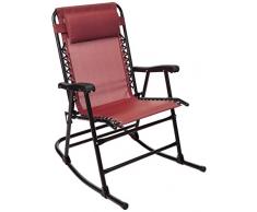 AmazonBasics - Faltbarer Schaukelstuhl - Rot