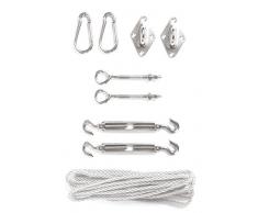 Perel GSSK2 MONTAGEKIT FÜR SONNENSEGEL, silver, 22.5x4x29.5 cm