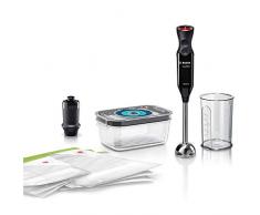 Bosch ErgoMixx Stabmixer MS6CB61V1, 1000 W, Vakuum-Frischhaltesystem, 12 Stufen, schwarz