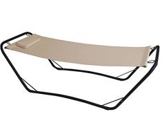 GARDEN FRIEND a1619021, Hängematte mit Ständer Java, Beige, 33x88x10 cm