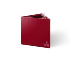 Flower lover Pflanzgefäß mit Bewässerungssystem Triangel, Rot, 27 x 27 x 27 cm