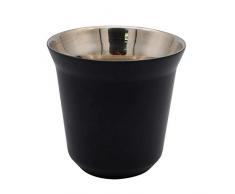 Dianoo Kaffeetasse Espressotassen Aus Edelstahl Doppelwandig Thermisch Isoliert Kapsel Kaffeebecher Schwarz