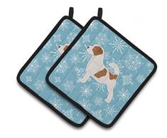Caroline s Treasures Winter Schneeflocke Jack Russell Terrier Paar Topflappen bb3507pthd, 7.5hx7.5 W, multicolor