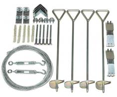 Palram Gewächshaus Zubehör Verankerungs-Set, Sturmanker-Set
