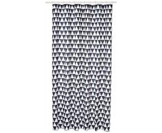 Bisk Duschvorhang schwarz Design mit Ringen, 180 x 200 cm