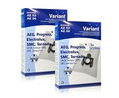 2x Variant AE04 Microvlies Staubsaugerbeutel + Microfilter für AEG, Progress, Electrolux