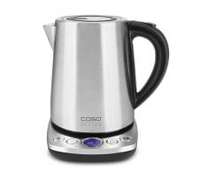 CASO WK2100 Compact Design Edelstahl Wasserkocher, 1.2 l Kapazität, Wasserkocher mit Temperatursteuerung in 10°C Schritten von 40°C-100°C