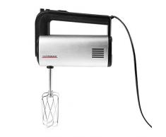 Gastroback 40983 Design Handmixer Pro, 5 Geschwindigkeiten und Turbo-Funktion, Dural-Aluminium gebürstetes Gehäuse, 500 Watt, silber, schwarz