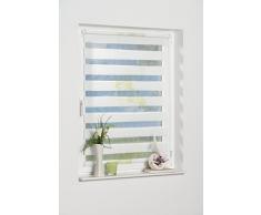 K-home Klemmfix Doppelrollo Denia ohne Bohren GrÃ¼n 80 x 150 cm (B x L) Design:Blume