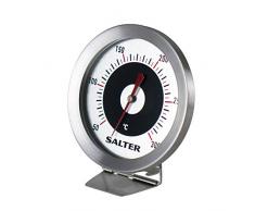 Salter analoges Thermometer für Kühl- und Gefrierschrank - Kühlthermometer Gefrierthermometer Temperaturbereich -30 bis 30°C, Edelstahl Gehäuse, Bimetall Sensor für exakte Ergebnisse