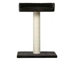 Wouapy – Kratzbaum Pacha – Spiel- und Ruheplatz aus Sisal und Kunstpelz – Pfosten aus Sisal zum Kratzen – Tablett zum Beobachten der Umwelt – Einheitsgröße – Anthrazit