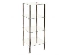 HAKU Möbel 90240 Regal 39 x 39 x 107 cm, chrom