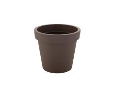 greemotion Blumentopf Anna, Kunststoff-Pflanzkübel in Taupe, Ø ca. 25 cm