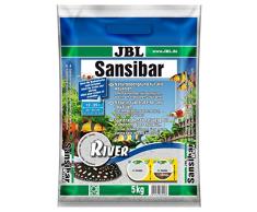 JBL Bodengrund Hell mit schwarzen Steinchen für Süßwasser Aquarien, Sansibar River, 5 kg
