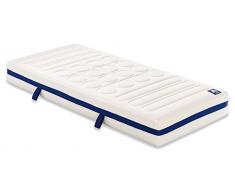 Badenia Irisette Bettcomfort 7-Zonen Vitaflex Flextube Kaltschaummatratze, 90 x 200 cm, weiÃ
