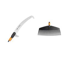 Fiskars Wertastungssäge für Arbeiten an weit entfernten Stellen, Werkzeugkopf, Länge: 55 cm, Gehärtetes Stahl-Sägeblatt, QuikFit & Laubbesen, Werkzeugkopf, 25 Zinken, Breite 50 cm, QuikFit