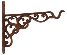 Esschert Design Wandhaken, Blumenhaken für Blumenampel, Hängekörbe, Größe S, ca. 21 cm x 2,4 cm x 19 cm