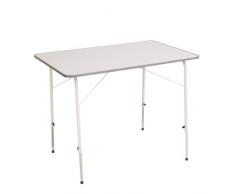 greemotion Campingtisch in Weiß, höhenverstellbarer Tisch, ca. 100x56-76x67 cm