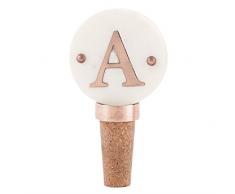 Mud Pie A INITIAL COPPER WINE BOTTLE TOPPER