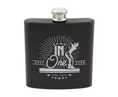 Paladone PP7238 Scott and Lawson Down in One perfektes Geschenk für Golfer | 170 ml Flachmann mit Schraubdeckel, edelstahl, Daunen in einem