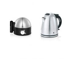 WMF Stelio Eierkocher, für 1-7 Eier, 380 W, mit Härtegradeinstellung, Messbecher mit Eipick & WMF Stelio Wasserkocher, 1,2 l, 2400 W, Wasserstandsanzeige beleuchtet, Kalk Wasserfilter