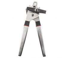 Dosenöffner aus Edelstahl. mit schwarzen Bakehouse-Details aus Nylon