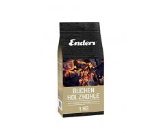 Enders Buchenholzkohle für AURORA Tischgrill 1383, rauchfrei BBQ Grill, Buchen-Holzkohle für schenlles Anzünden, 1 KG