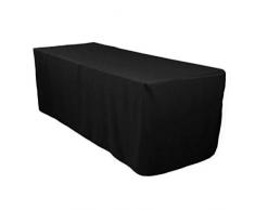 6 Fußteil verstellbar Tischdecke, Polyester, schwarz