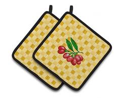 Caroline s Treasures bb7225pthd gojis auf Basketweave verziert Topflappen, 7.5hx7.5 W, multicolor