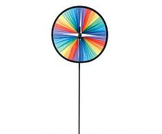 HQ Windspiration 72004027 Magic Wheel 20, UV-beständiges und wetterfestes Windspiel, inklusive Standstab, Höhe: 60 cm, Tiefe: 9 cm, Durchmesser: 20 cm