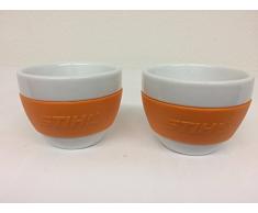 Koziol Espresso Set 2 Tassen, weiß-orange