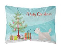 Carolines Treasures BB8480PW1216 Dekokissen, Westie Weihnachten, Leinenstoff, Mehrfarbig