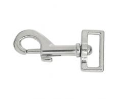 Karabinerhaken mit Wirbel, Eisen vernickelt