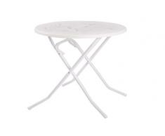 Dajar Ess/Klapp Tisch fi 85 cm, Marble weiß